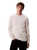 Waffle Badge Long Sleeve T-Shirt - Stone - S
