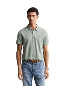 Regular Shield Pique Polo - Grey - M image