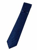 Geo Square 7.5cm Tie With Pocket Square - Navy image