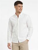 Liam Button Down Cotton Shirt - Off White - M image
