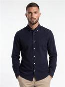 Liam Button Down Cotton Shirt - Navy - M image