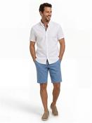 Twill Structured Print Shorts - Blue - 32 image