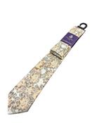 7.5cm Flower Tie &amp; Pocket Square - Silver