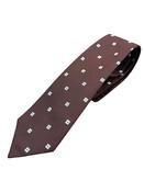 7.5cm Two Faced Geo Tie - Red