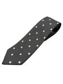 7.5cm Two Faced Geo Tie - Black