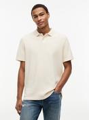 Washed Waffle Polo - Stone - M image