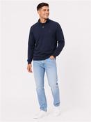 Williams River Cotton Quarter Zip Jumper - Navy - M image