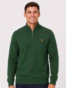 Williams River Cotton Quarter Zip Jumper - Green - M image