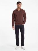 Exeter River Tree Logo Quarter Zip Sweat - Brown - M image