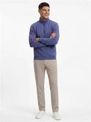 Fleece Quarter Zip Mock Neck - Navy - S image
