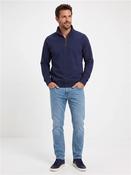 Exeter River Tree Logo Quarter Zip Sweat - Navy - M