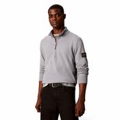 Terry Badge Quarter Zip Sweat - Grey - S image