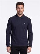 Pique Long Sleeve Polo Shirt - Navy - S image
