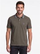 Stretch Jersey Tipped Polo Shirt - Green - S image