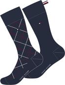 2 Pack Soft Argyle Socks - Navy - 6-8 image