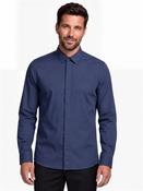 Cotton Satin Shirt - Blue - M image