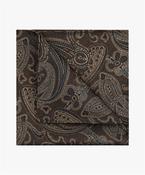 Silk Woven Pocket Square - Brown image