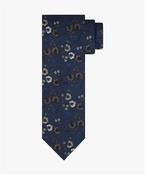 Silk Woven Tie - Navy image