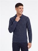 Knitted Zip Polo - Navy - S image