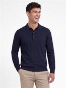 Knitted Long Sleeve Polo Shirt - Navy - S image