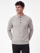 Knitted Long Sleeve Polo Shirt - Beige - S image