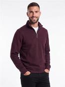 Structured Two-Tone Quarter Zip - Red - S
