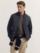 Luxury Suede Trimmed Hybrid Jacket - Navy - S image