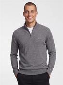 Ebenji Virgin Wool Quarter Zip Knit - Grey - S image