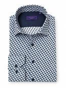 Geo Print Shirt - Navy - S