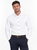 Easy Care Button Under Casual Shirt - White - S
