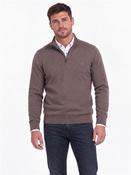 Half Zip Sweater - Brown - M image
