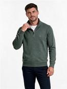 Premium Cotton Quarter Zip Knit - Green - M image