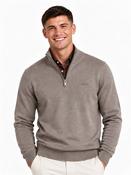 Ebenji Virgin Wool Quarter Zip Knit - Brown - S