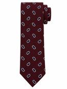 Sartorial Textured Paisley Silk 8cm Tie - Red image
