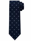 Sartorial Geo Flower Silk 8cm Tie - Navy image