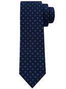 Geo Square Dot Silk 8cm Tie - Navy image