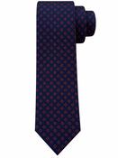 Geo Square Dot Silk 8cm Tie - Navy image