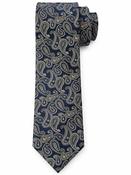 Paisley 7.5cm Tie With Pocket Square - Navy image