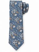 Flower 7.5cm Tie With Pocket Square - Grey image