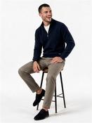 Classic Cotton Quarter Zip - Navy - S image