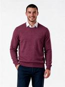Structured Two Tone Cotton Crew Neck - Red - S image