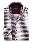 Satin Stretch Graphic Print Shirt - Navy - S image