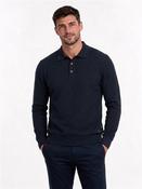 Structured Long Sleeve Polo Shirt - Navy - M image