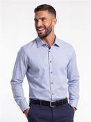 Easy Care Pin Dot Button Down Shirt - Blue - M image