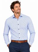 Modern Fit Print Shirt - Blue - 15.5 image