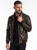 Classic Fit Leather Jacket - Brown - 40R image