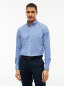 Flex Poplin Micro Gingham Shirt - Blue - M