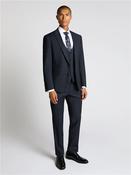 Monza Check 3 Piece Suit - Navy - 36S