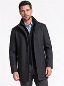 Wool Coat - Black - 36R