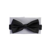 Black Silk Bow Tie 7cm - Black - One image